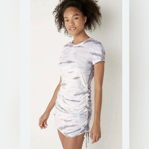 NWT Victoria's Secret PINK Tie Dye Oasis Terry Ruched Dress M Medium